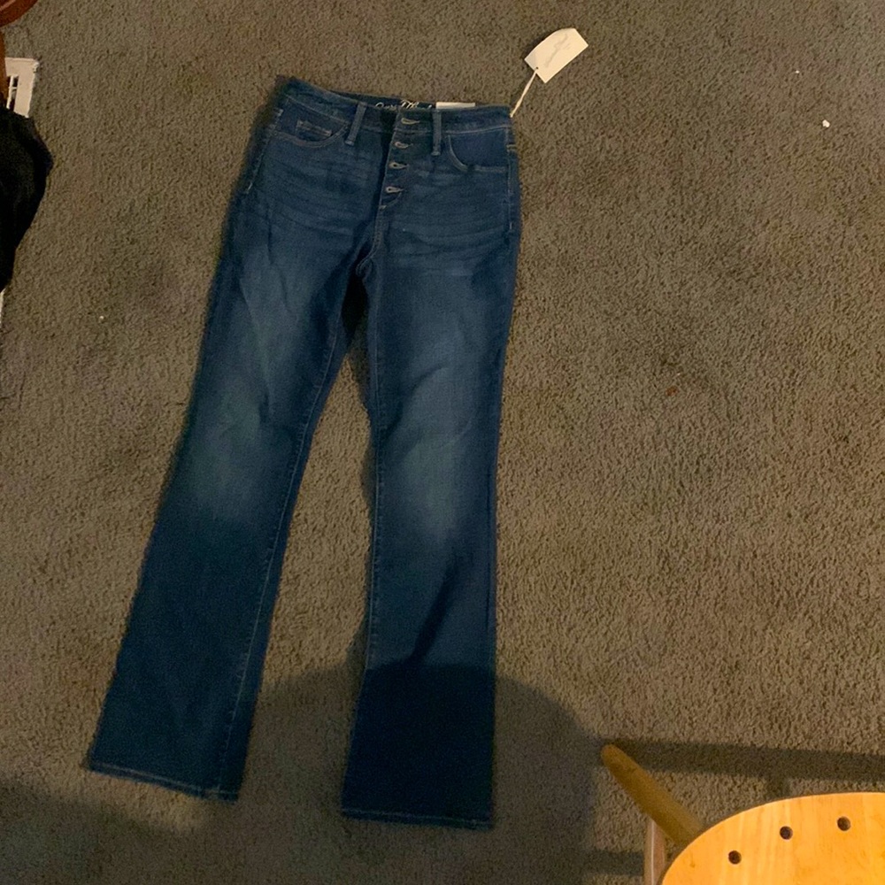 high-rise skinny bootcut
